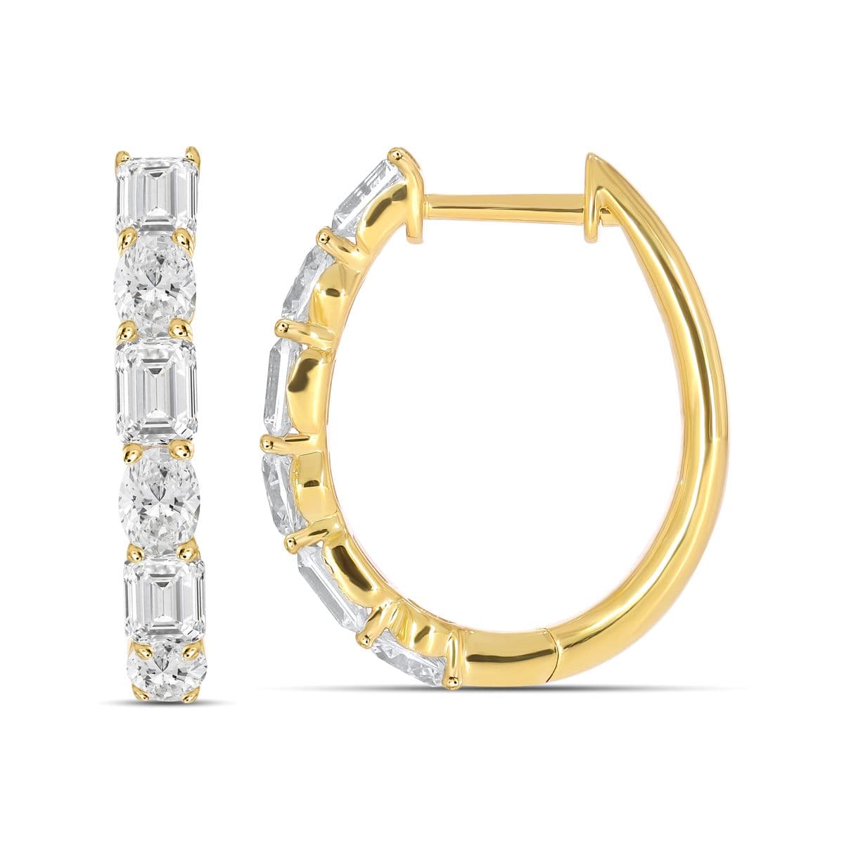 Diamond Hoop Earrings, style 22-V0298