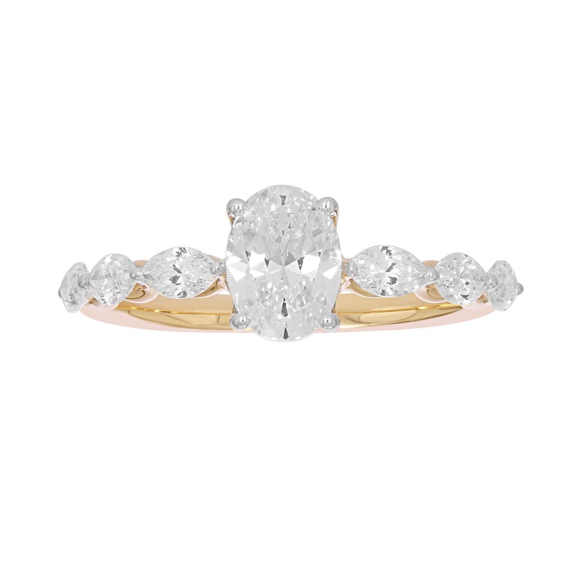 Solitaire Plus Rings, style 11-V3105