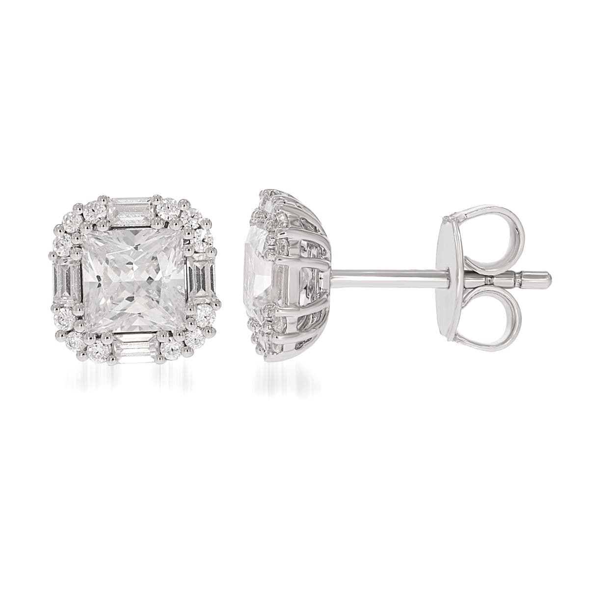 Solitaire Plus Stud Earrings, style 02-V0310