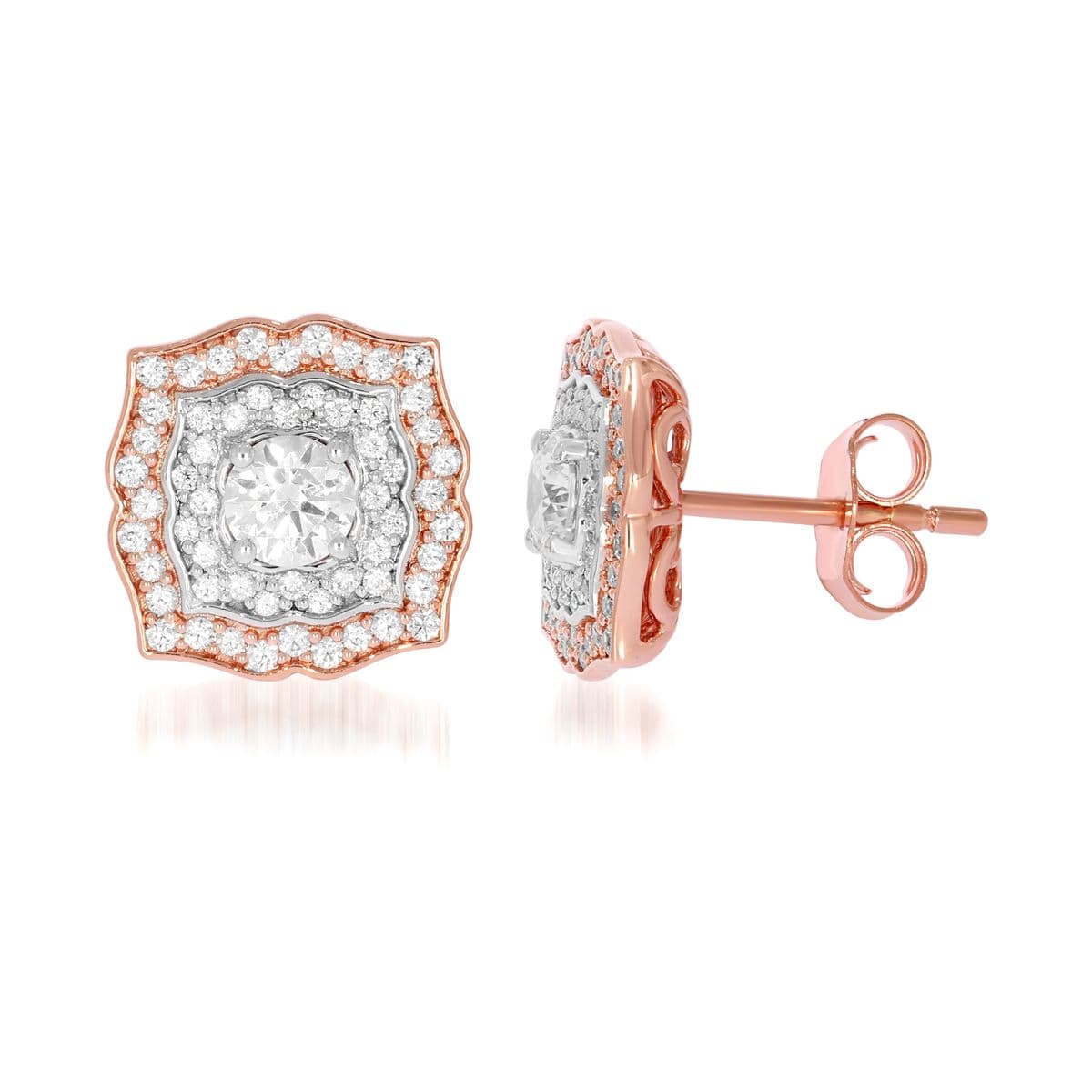 Solitaire Plus Stud Earrings, style 02-V0312