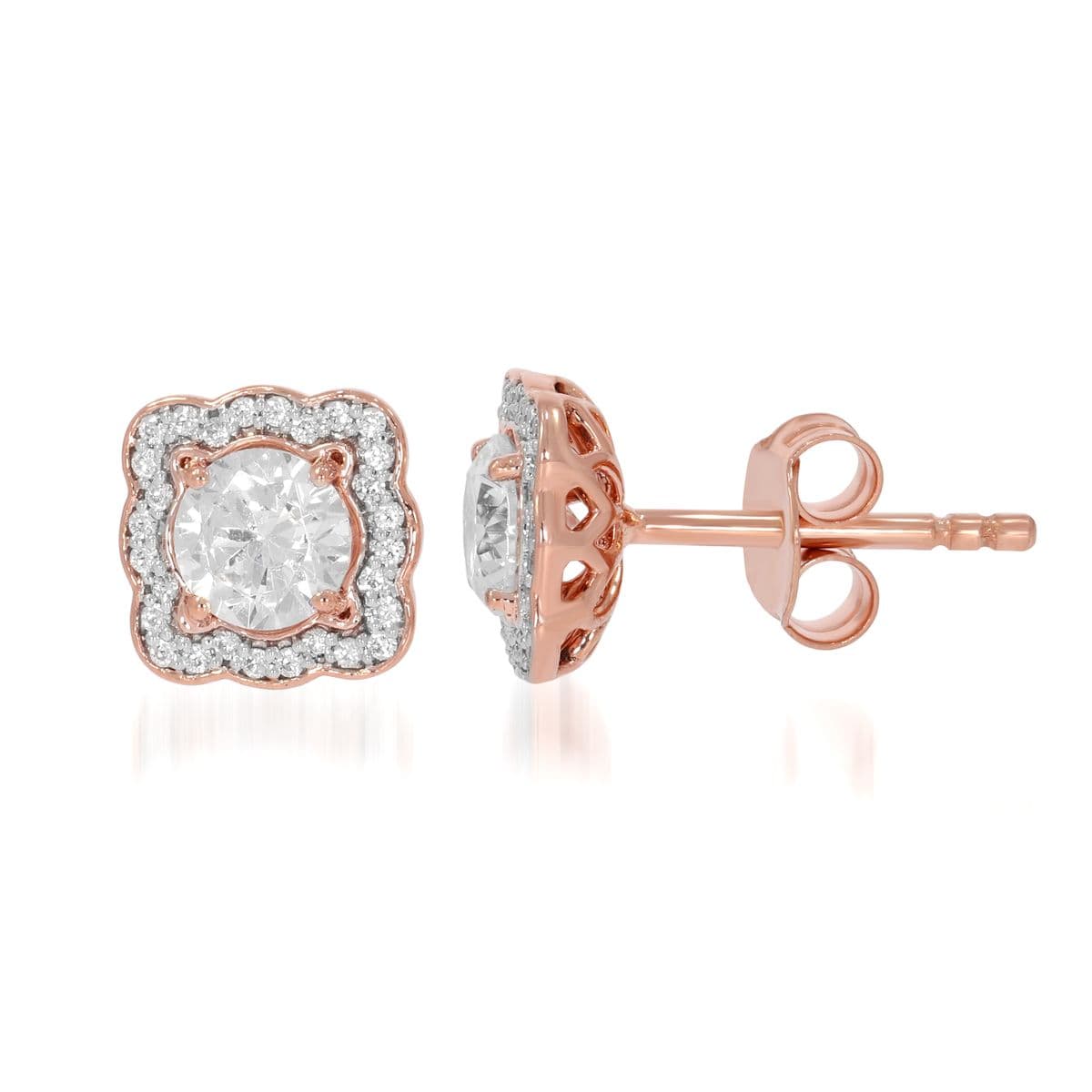 Solitaire Plus Stud Earrings, style 02-V0315