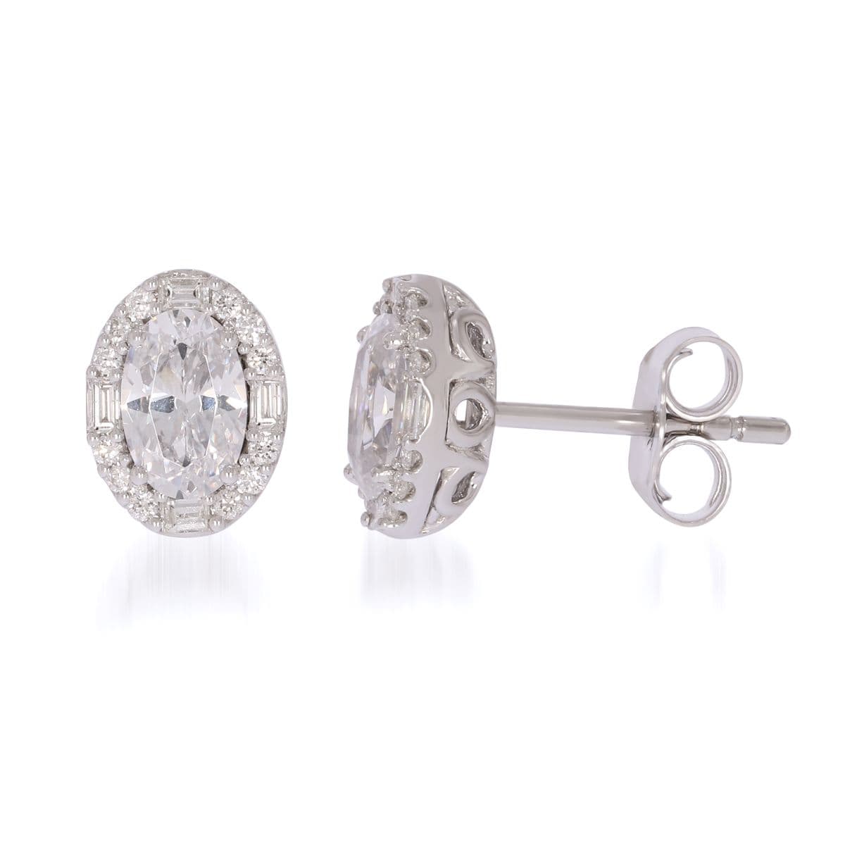 Solitaire Plus Stud Earrings, style 02-V0317