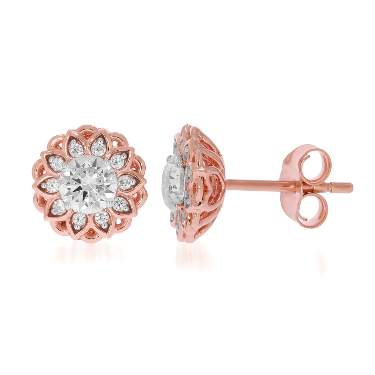 Solitaire Plus Stud Earrings, style 02-V0318
