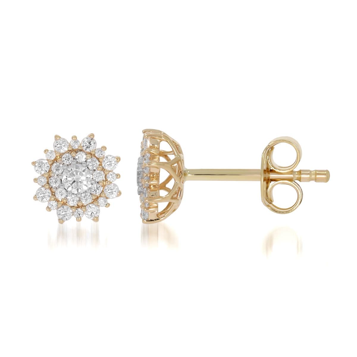 Solitaire Plus Stud Earrings, style 02-V0321