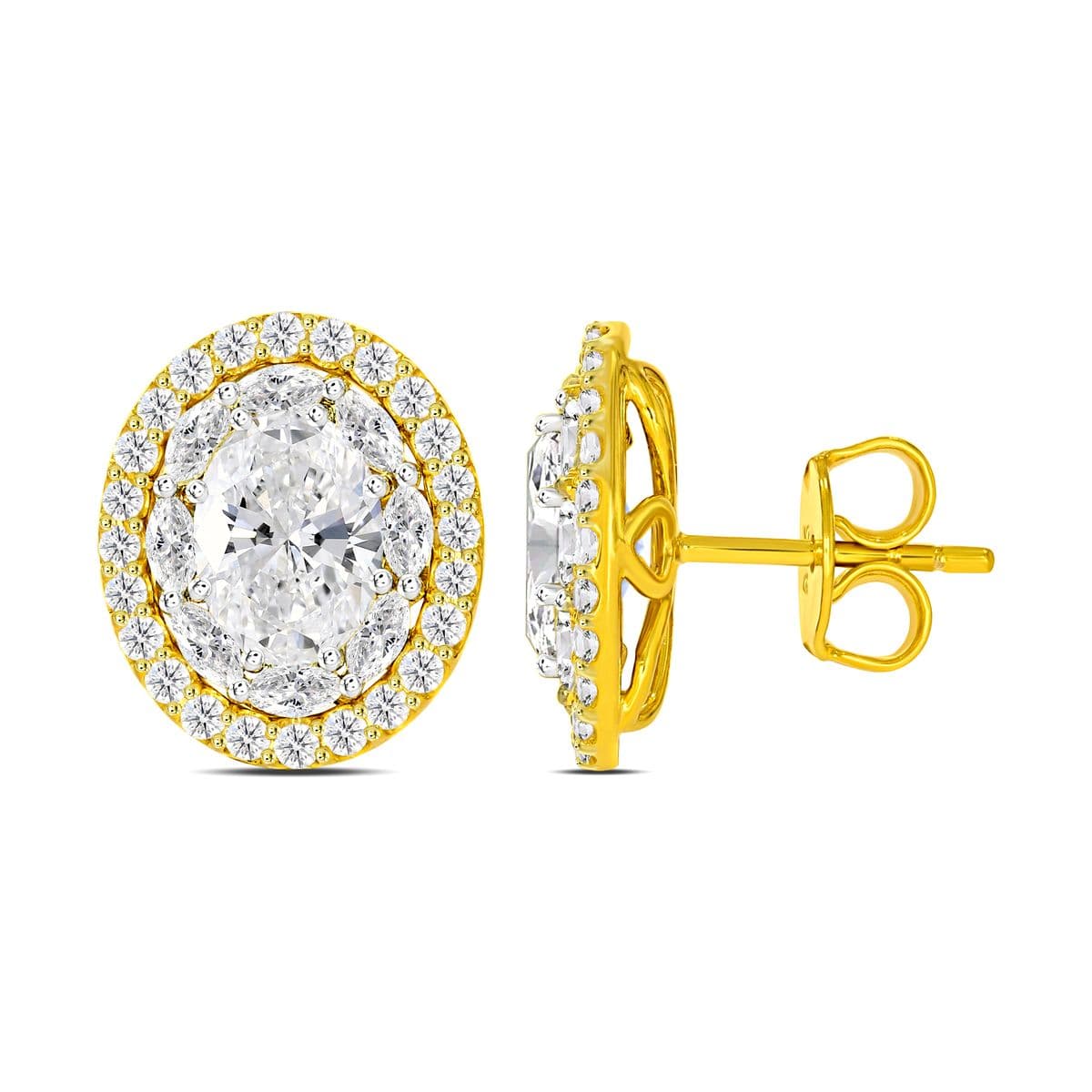 Solitaire Plus Stud Earrings, style 02-V0329