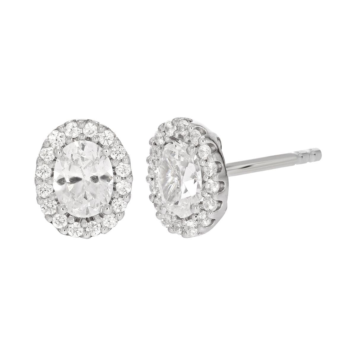 Solitaire Plus Stud Earrings, style 02-V0346